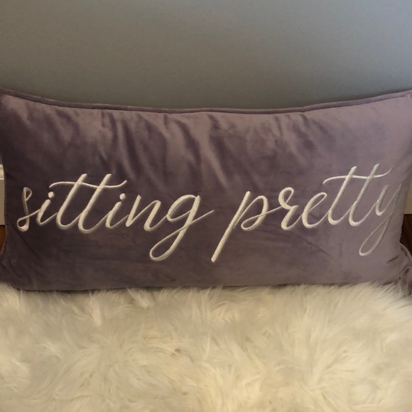Bedding Home Goods Purple Pillow Sitting Pretty Poshmark